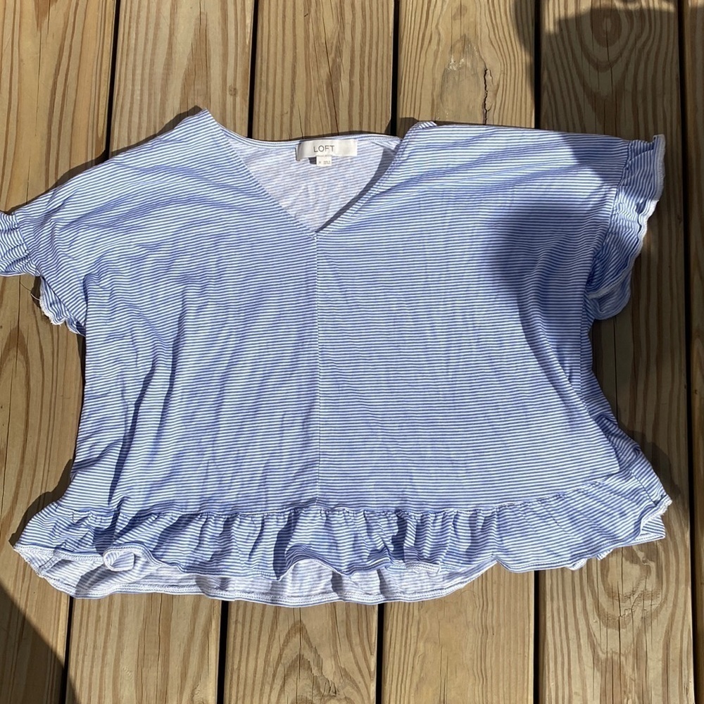 🍍LOFT RUFFLED TOP🍍SIZE MED🍍H-6